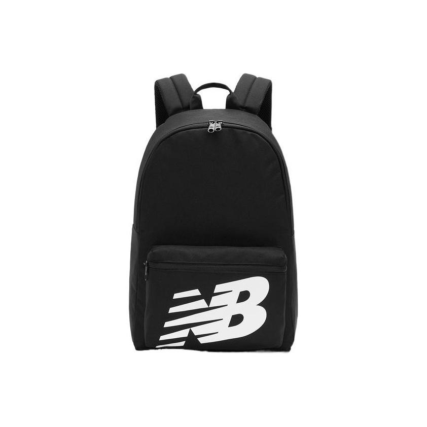New Balance Casual Versatile Zipper Adjustable Shoulder Strap Fabric Backpack Unisex Backpack Black LAB23015 Black