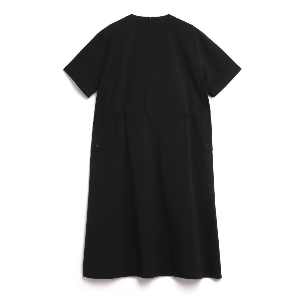NATIONALGEOGRAPHIC N242Wop910 Adélie Lightweight Woven Stretch Round Neck Dress Carbon Black