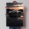 Black Sports Car Sunset Printed Poster Customized Wall Art Retro Vintage Metal Tin Signs for Garage Room Decor Men Wand Deko