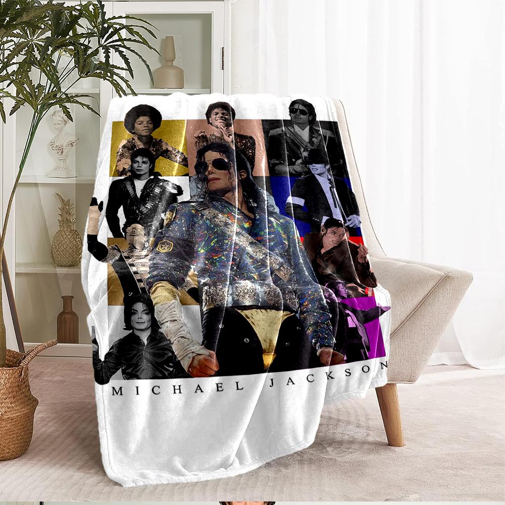 Michael Jackson Theme Printed Blanket - Perfect for Couch, Bed, Travel & Outdoor Use | Machine Washable, Cozy & Durable.