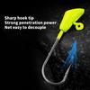 Fishing Tackle Soft Fishing Lures Set for Freshwater Saltwater Artificial Baits with Split Tail Grub Worms Jig Head Hook