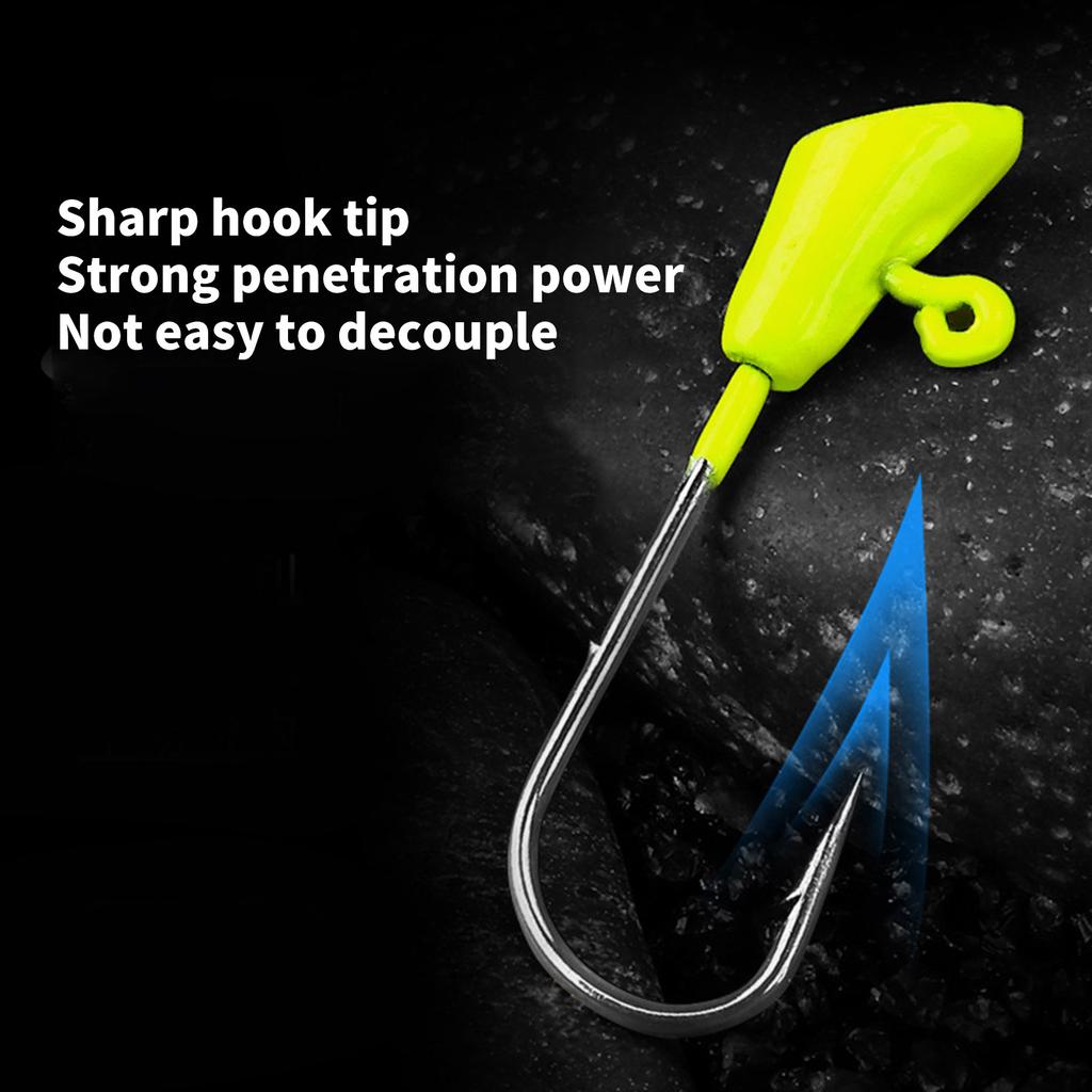 Fishing Tackle Soft Fishing Lures Set for Freshwater Saltwater Artificial Baits with Split Tail Grub Worms Jig Head Hook
