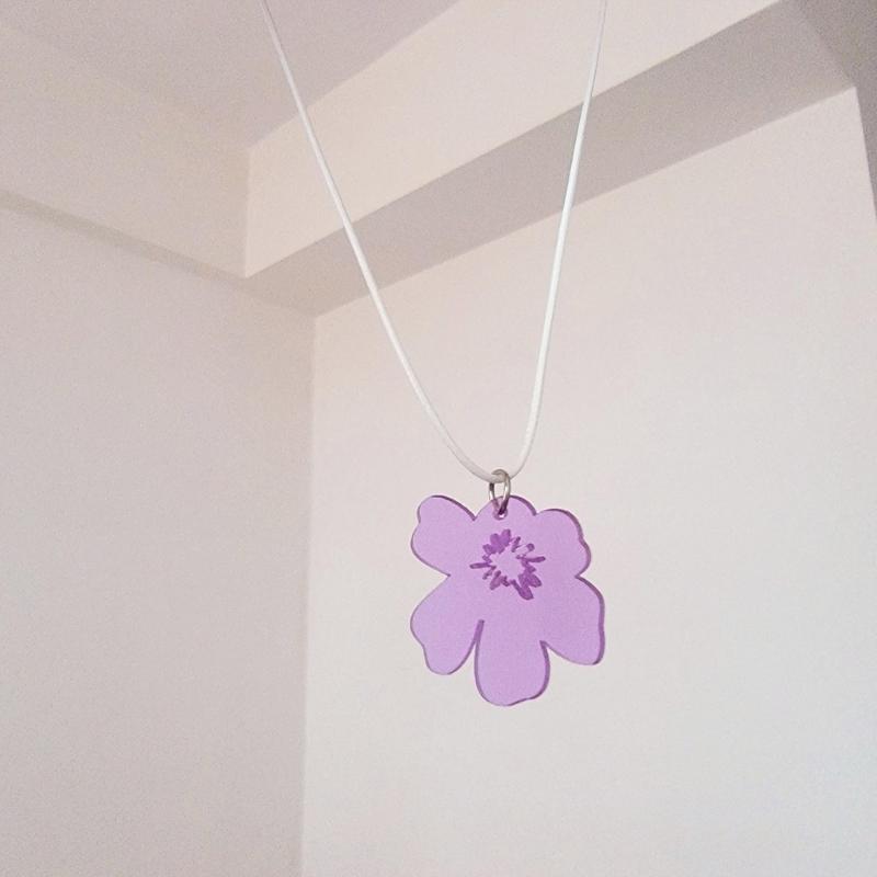 Sweet Irregular Flower Pendant Necklace Party Jewelry Fashion Statement Choker Fashion Simple Cord Collar Necklace