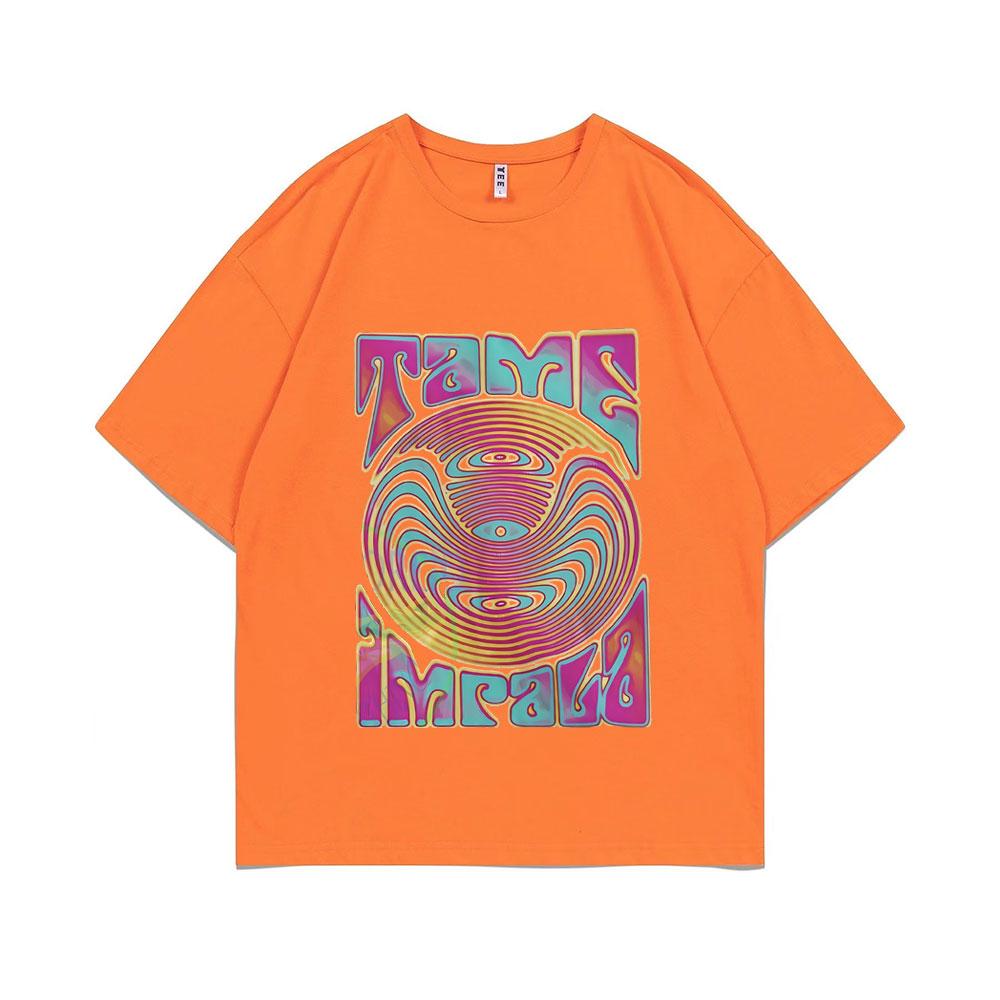 Tame Impala Band Graphic Tshirt Men Women Vintage Oversized Streetwear Men's Lndie Pop Rock Music T Shirts Male Cotton T-shirts