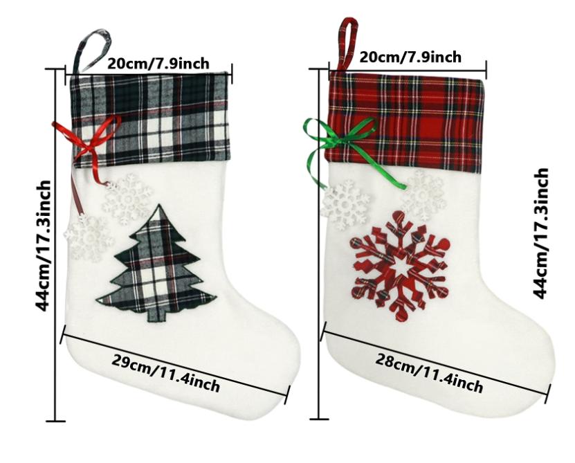 1/2pcs Personalized Christmas Stockings with Name, Christmas Decoration Gifts for Family, Santa, Holiday, Pet, Dog Paw Stockings