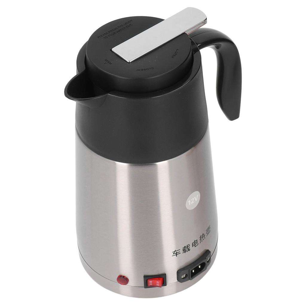 Czajnik samochodowy, podgrzewacz wody, 12 V, przenośny czajnik elektryczny, duża pojemność, stal nierdzewna, plastik