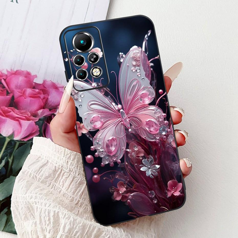 New Design Phone Case For Infinix Note 11 Pro 11S X697 X698 X663 Black Silicone Soft Back Cover For Infinix Note11 11S 11Pro