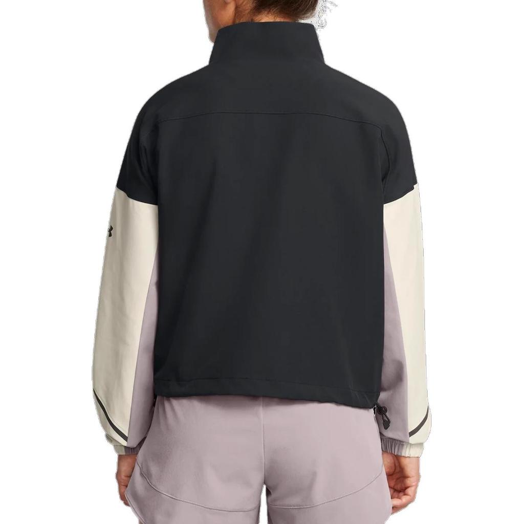 Under Armour Giacca Sportiva Retro Inarrestabile con Collo Alto Comoda Versatile Color Block da Donna Giacca Nera 1374889-002
