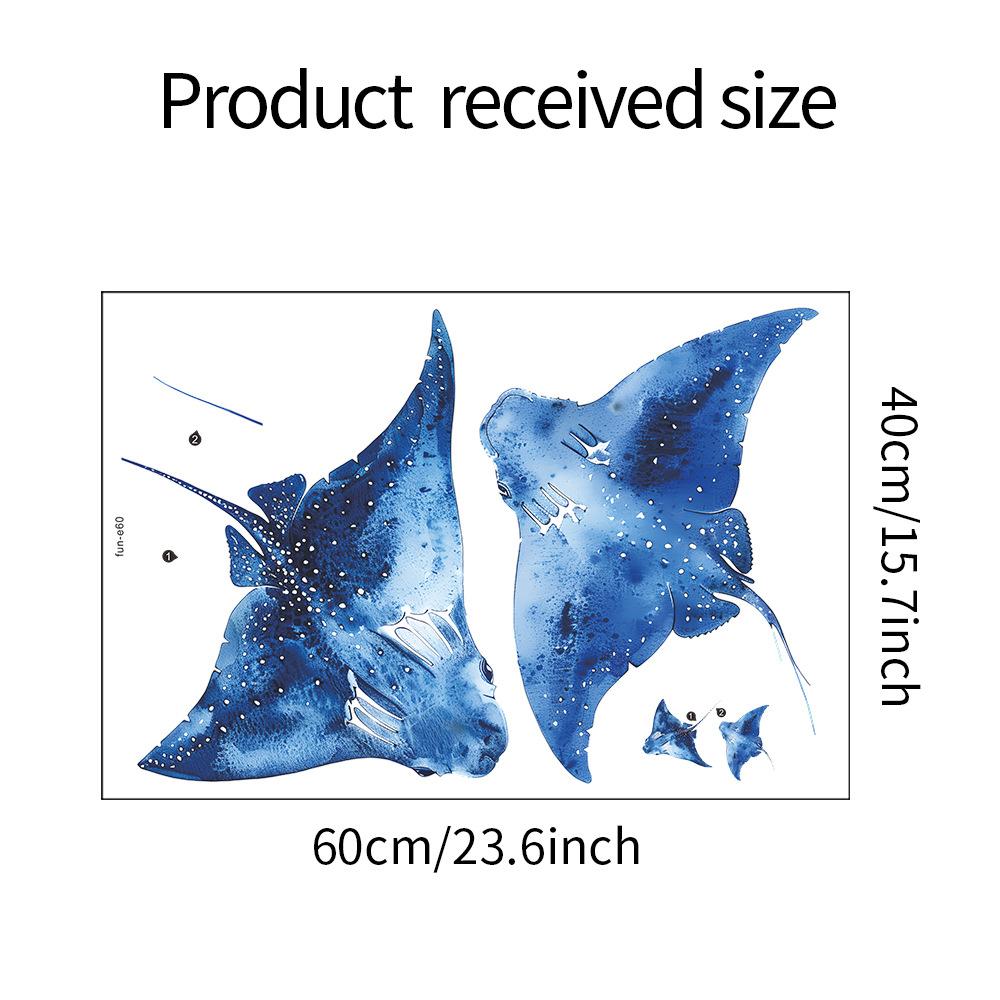 

Мультфильм Морской Дьявол Рыба Спальня Дом Ванная Комната Фон Ландшафтный Дизайн Наклейка На Стену 40*60CM/fun-e60