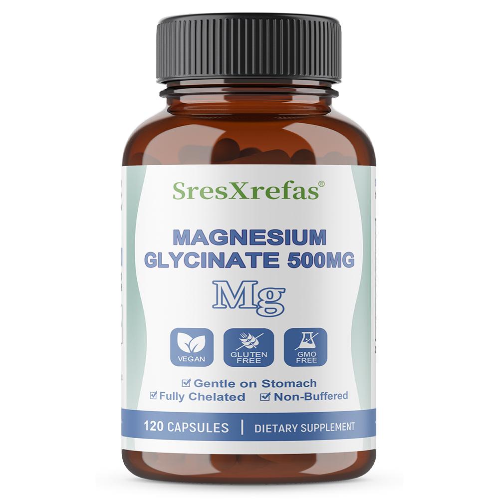 

Magnesium Glycinate 500 Mg Dietary Supplement, 120 Capsules Per Bottle 120 Capsules