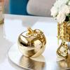11cm Nordic Creative Ceramic Apple Crafts Simple Plated Silver  Gold Apple Ornaments Christmas Holiday Gift Home Office Decor