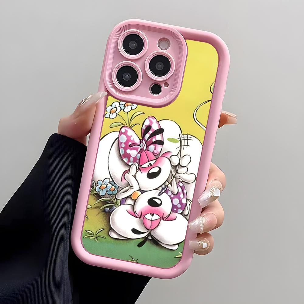 Cartoon D-Diddl Telefoonhoesje Voor IPhone Air 17 Pro Max 16 E 15 14 Pro Max 13 12 11 Mini Plus Zacht Siliconen Roze Hoesje
