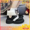 Fleece warm snow boots women's thick-soled heightening white Martin boots cute short boots women
