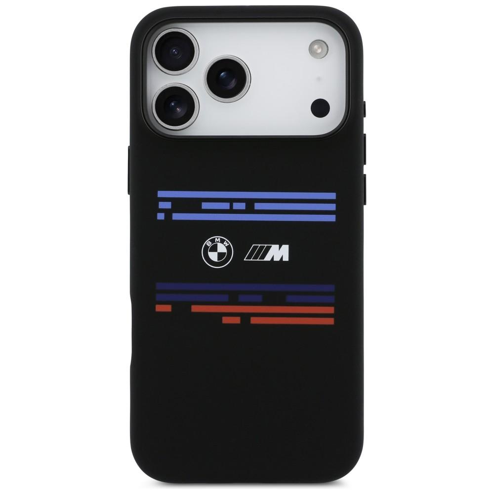 BMW M Silikon Horizontale Linie MagSafe Hülle für iPhone 17 Pro Max Schwarz