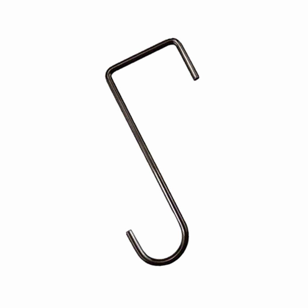 Black Iron Hanging Planter Hook Bracket for Balcony Garden Bird Feeder Basket Stand