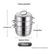 SUPOR 30cm 3-Tier 304 Stainless Steel Steamer Pot