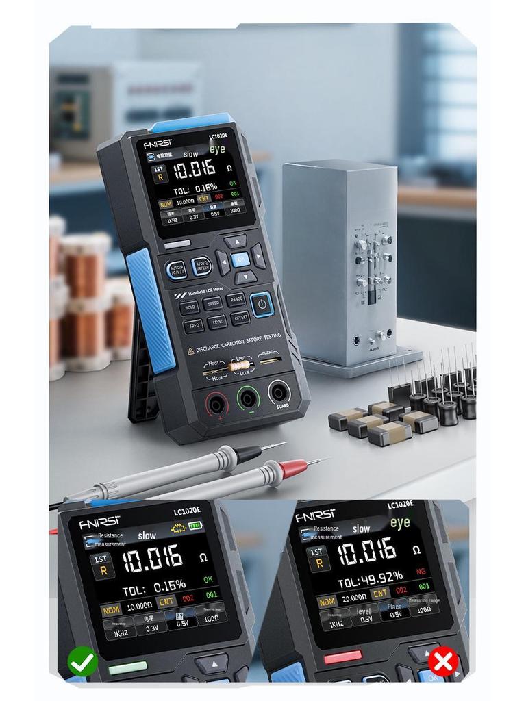 FNIRSI LC1020E Handheld LCR Smart Multimeter: Widerstands-, Induktivitäts-, Kapazitätstester für SMD.
