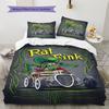 Rat Fink Pattern Bedding,Quilt Set Quilt Cover Pillowcase Home Birthday Gift (1 * Duvet Cover + 2 * Pillowcase, Without Core)