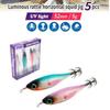 5pcs 5 Pcs Set Luminous Squid Bait Luminous Body Egi Squid Lure Webfoot Octopus Jig  Night Fishing