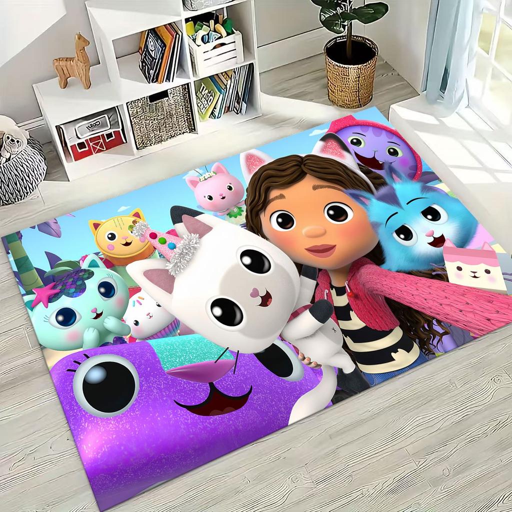 27 Style Cartoon Gabbys Dollhouse Girl Gift Rug for Bedroom Living Room Sofa Home Doormat Decor, Large Kids Non-slip Floor Mat