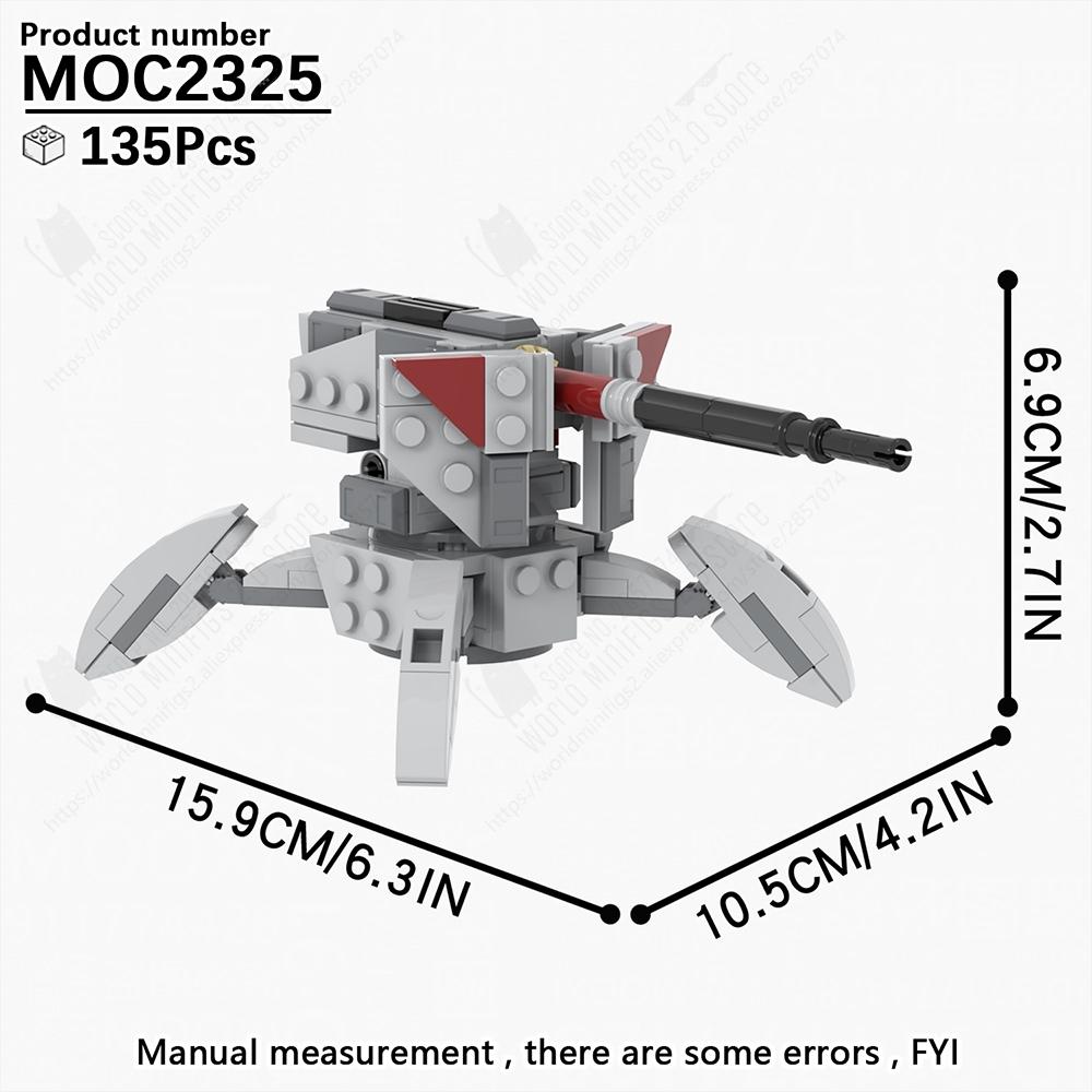 MOOXI Classic Military Space Wars Movie Weapons Gun Cannon Model MOC Bricks DIY Assembled Building Blocks Compatible Figures Toy