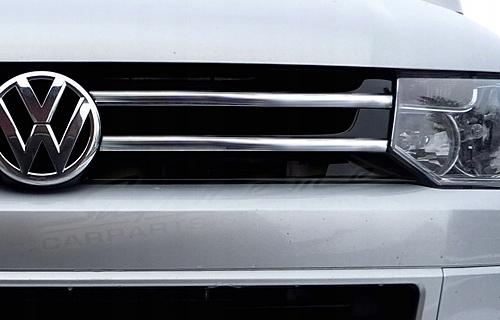 VW T5 Serie 2 09-15 - CHROME GRILL Bumper Grille