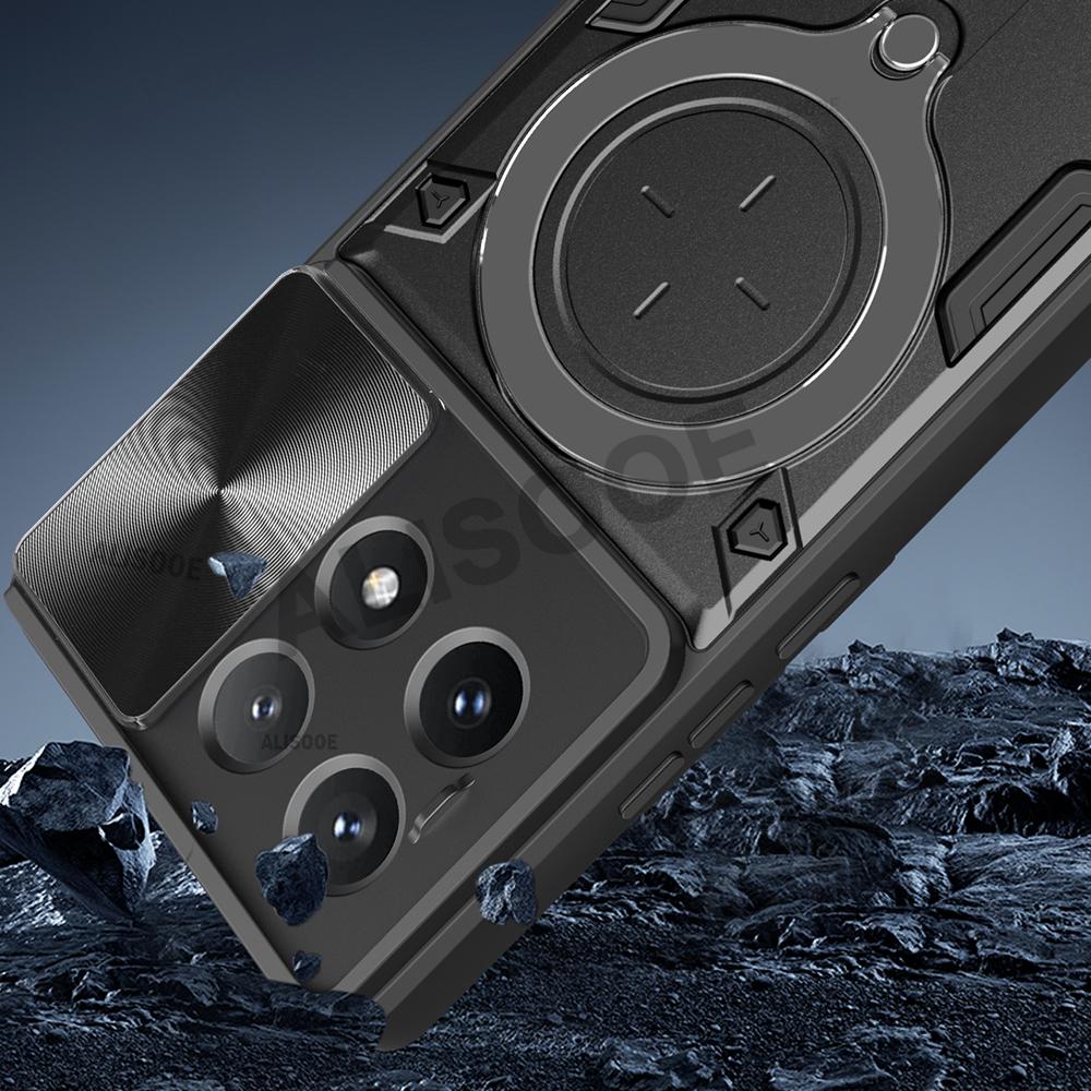 Armor Funda for Honor X8B Case Slide Camera Lens Magnetic Ring Stand Cover for Honor X8B LLY-LX1, LLY-LX2, LLY-LX3 Capa