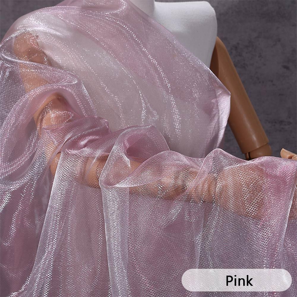 Handmade Mesh Fabric 145*100cm Decorative Yarn Fish Scale Organza Fabric  Wedding Dress