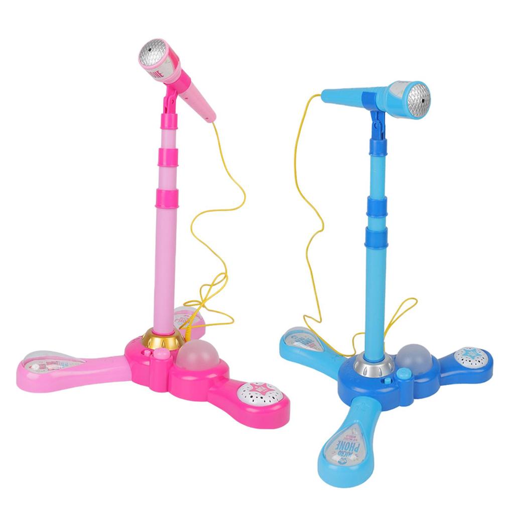 Adjustable Karaoke Machine Toy Microphone Set Musical Portable Early Education with Stand