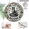 2D Flat, 1pc Printed Round Aluminum Decorative Sign with a Cat Theme, Measuring 20×20 CM (7.87×7.87 Inches), Perfect for Areas Where Cats Are Kept At