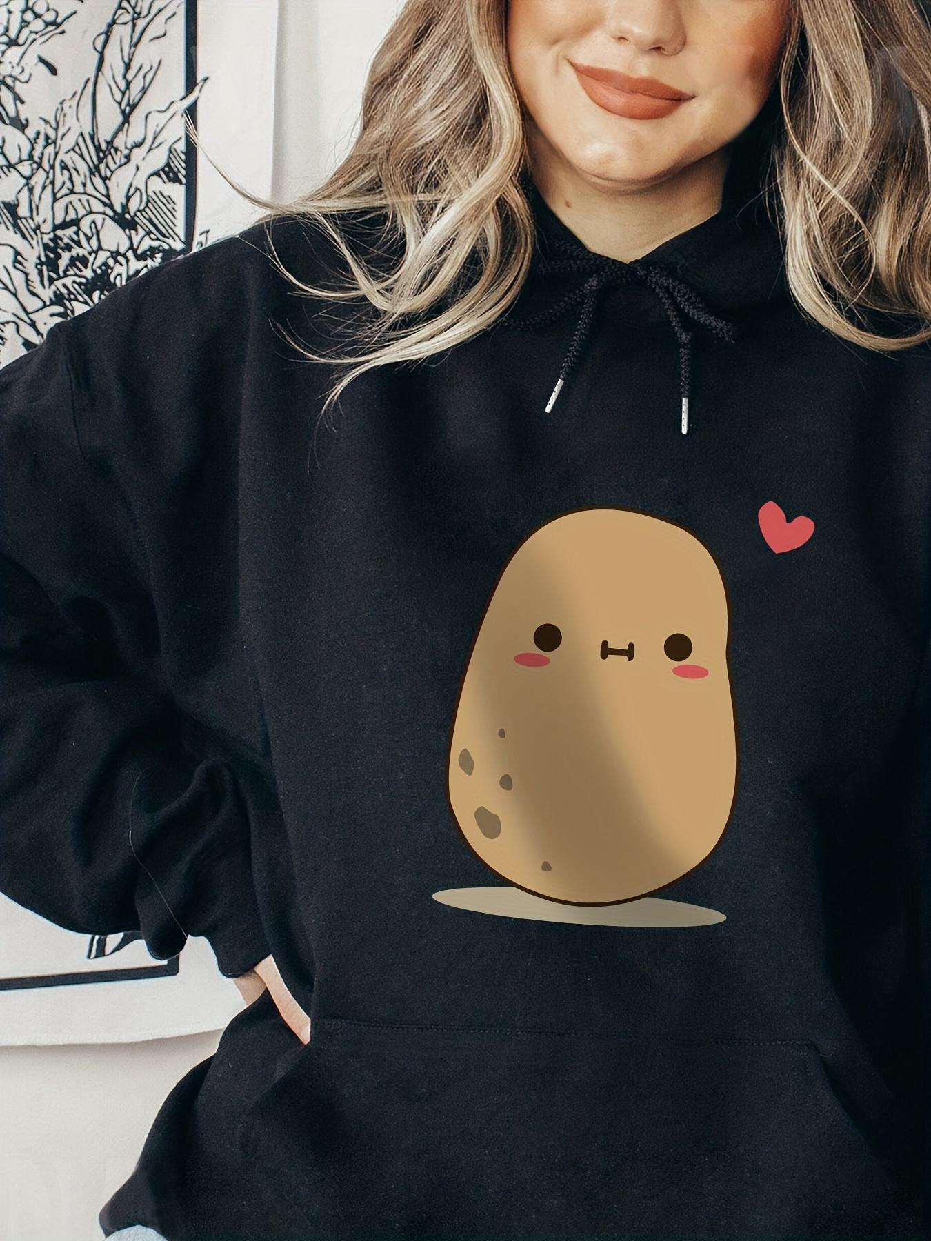 

Cute Little Potatoes Printing Female Hoody Harajuku S-Xxl Sweatshirt Fashion Comfortable Hooded Autumn Warm Streetwear Women 2XL