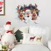 Santa & Reindeer Christmas Wall Stickers Removable Self-Adhesive Festive Decor For Bedroom Living Room Decoration Wall Decal