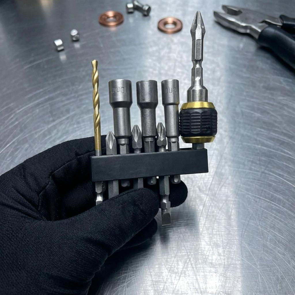 Hex Quick Change Connector Drill Socket Bit Holder Slotted Phillips Set