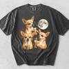 Lustiges Chihuahua Mond Eiskaffee Trinken T-Shirt, Lustiges Hunde Kaffee Liebhaber Shirt, Hunde Meme Grafik T-Shirt, Chihuahua Mama Geschenk, Hunde Liebhaber T-Shirt
