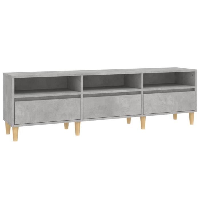 VidaXL Meuble TV gris béton 150x30x44,5 cm bois d'ingénierie 831913
