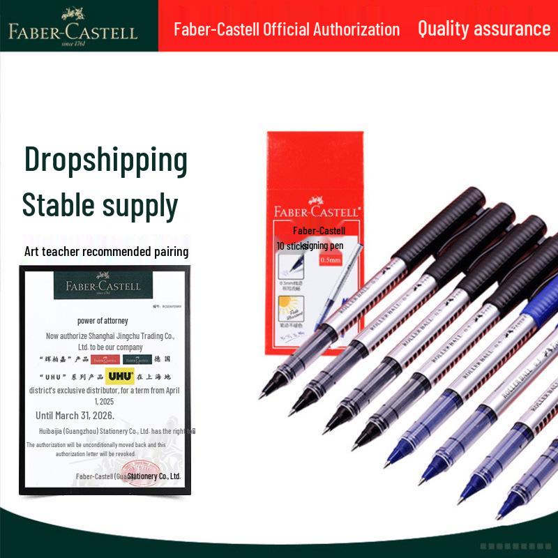 

Faber-Castell 2493 0,5 мм Шариковая ручка для подписи, На водной основе, Плавное письмо