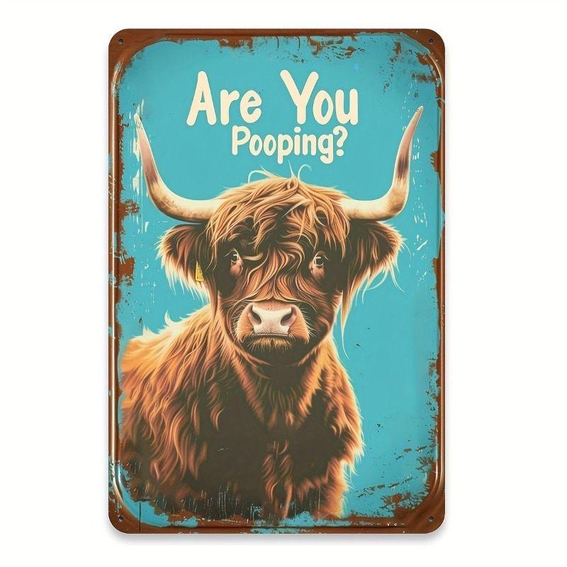 Retro Metal Animal Wall Art for Home Kitchen Farm Cafe Garden