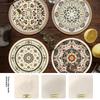 Vintage Floral Table Coasters Set Of Four Waterproof Rubber Kitchen Decor For Home Dining
