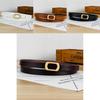 Classic Black Pu Leather Womens Waist Belt With Smooth Buckle For Business And Casual Wear