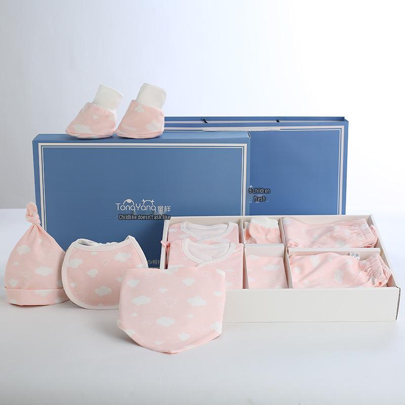 

Набор для новорожденных из чистого хлопка 0-3 месяца - Тип А, весенне-осенний стиль 52cm for 0-2 months