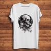 Gothic Skeleton Blooming Floral Death Skull Funny TshirtWhite Casual Short Sleeve TShirts Unisex TeeNocrack Breathable Print
