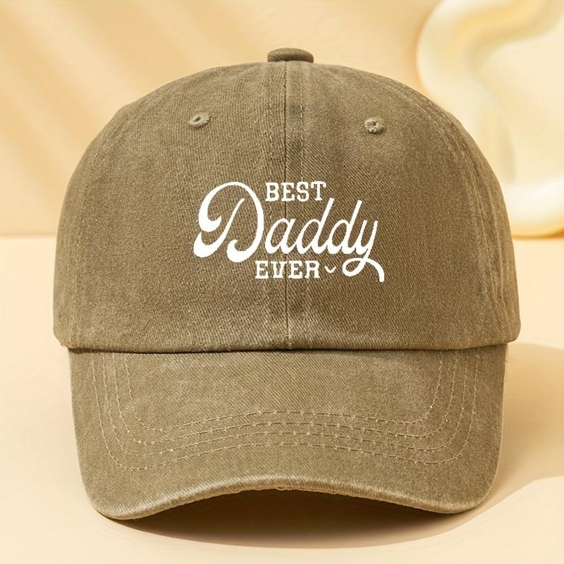 Lightweight Breathable Outdoor Hat Adjustable BEST Daddy EVER Letter Print Baseball Cap Unisex Snapback Hat with Curved Brim