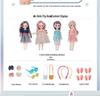 24cm Dress-Up BJD Girl Doll Toy - Mother & Baby Doll Clothes Gift Set
