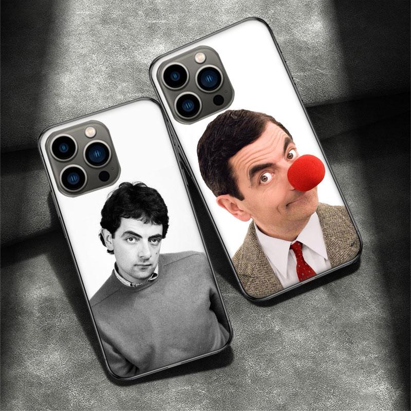 Grappige Mr B-BeanS Telefoonhoesje Voor Apple Iphone 16E 16 Pro Max 15 Plus Zacht 13 12 Mini Cover 11 14 Pro Max Capa 8 7 SE Shell Coque
