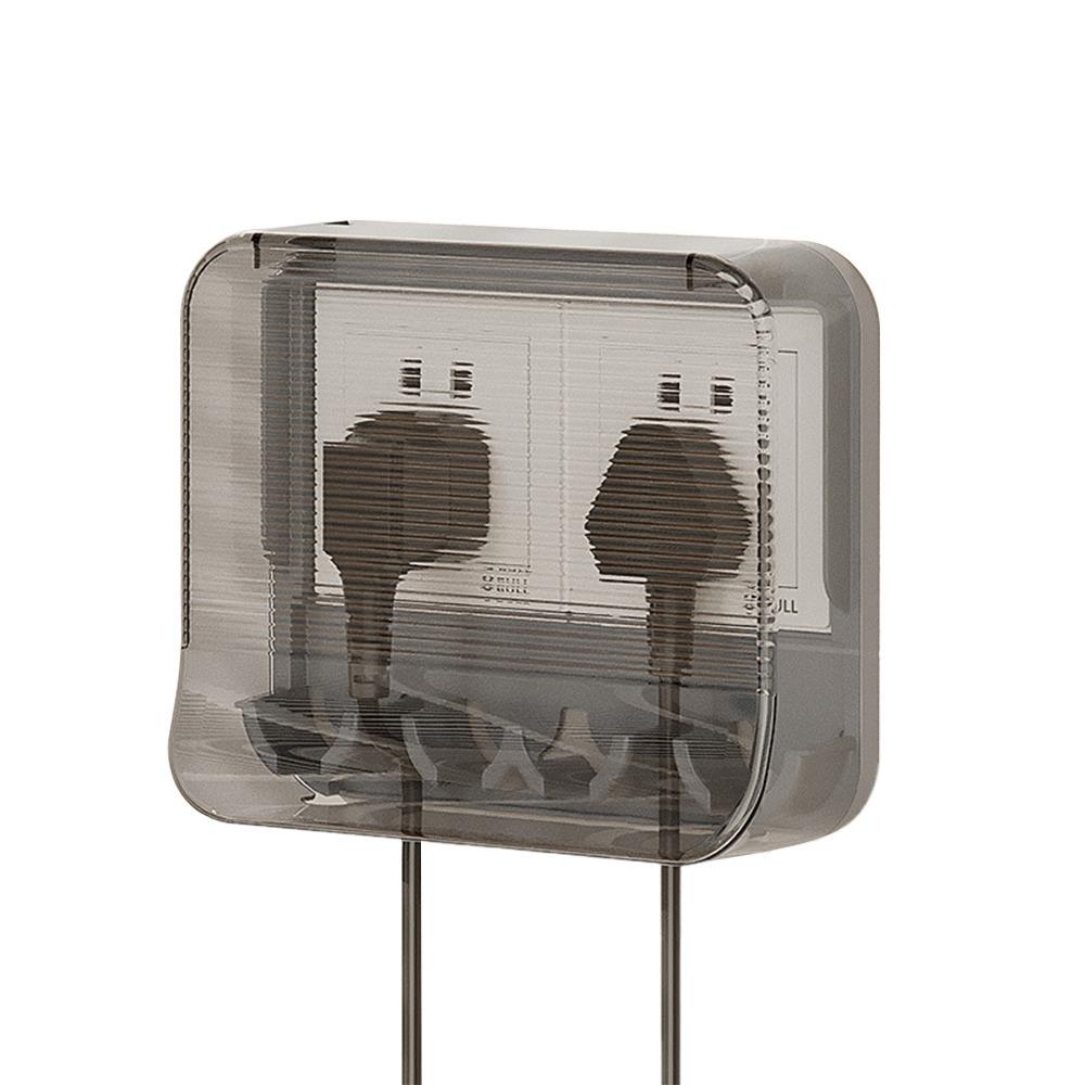 Punch-free Socket Dust Cover with Storage Rack Kitchen Plug Storage Cartoon Waterproof Box