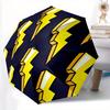 1pc Lightning Bolt Pattern Automatic Folding Umbrella - 8-Rib Iron Frame, Windproof, Portable Sunshade with Plastic Handle for Travel & Outd