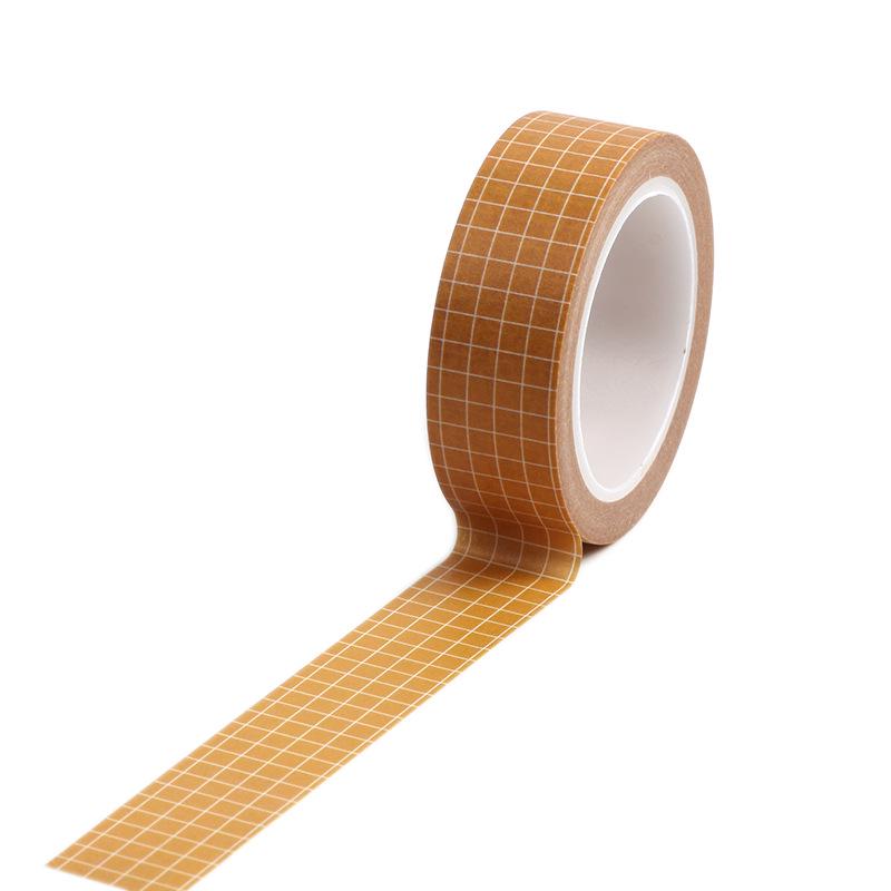 Washi Tape - Plain Color Grid for DIY Journal Decoration Stickers
