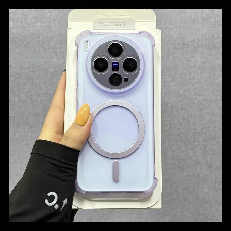 For Magsafe Magnetic Shockproof Case For VIVO X300 Pro Wireless Charge Clear Soft Silicone Cover For VIVO X300 X200 Pro Bumper