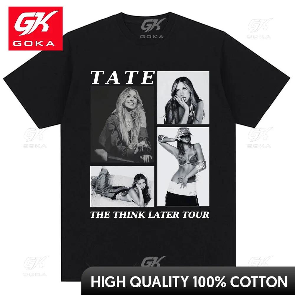 

Tate McRae Vintage Tshirt The Think Later World Tour Short Sleeve 100 Cotton Oversized Fashion T Shirt Streetwear Y2k Clothes 3XL