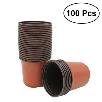 100PCS Pflanze Blumentöpfe Kunststoff Blumentöpfe Outdoor Living Garten Kindergarten Sämlinge Topf Container